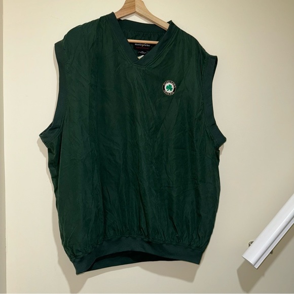 Men’s Weather Proof Brand Green Vintage Embroidered Sweater Vest Jacket Size: 2X - Picture 3 of 16